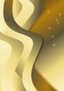 Gold and Beige Abstract Gradient Wavy Background Vector Illustration Royalty Free Stock Photo