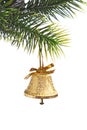 Gold bell on the Christmas tree