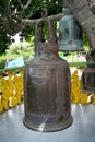 Gold bell front view and close up Royalty Free Stock Photo