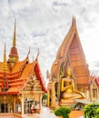 Gold big buddha statue in temple