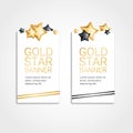 Gold Black banner star background Royalty Free Stock Photo