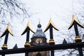 Arrow railings by Birmingham cathedral Royalty Free Stock Photo