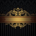 Gold and black decorative background.