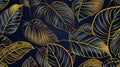 A gold and black leaf pattern