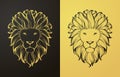 Gold and black lion icon