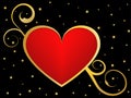 Gold and black love background