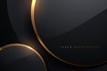 Gold and black luxury circle background