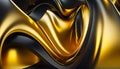 Gold and black luxury silk abstract . AI generative