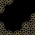 Gold and black mosaic moroccan zellige