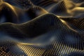gold and black particles continuously flowing in a looping pattern, creating a mesmerizing video Royalty Free Stock Photo