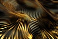 gold and black particles continuously flowing in a looping pattern, creating a mesmerizing video Royalty Free Stock Photo