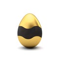 Gold and black pattern luxury easter egg. 3D Rendering Royalty Free Stock Photo