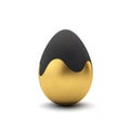 Gold and black pattern luxury easter egg. 3D Rendering Royalty Free Stock Photo