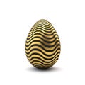 Gold and black pattern luxury easter egg. 3D Rendering Royalty Free Stock Photo