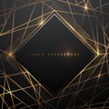 Gold and black polygonal luxury background
