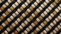 Gold And Black Rope Texture: Kabuki Theater-inspired Woven Color Planes Royalty Free Stock Photo