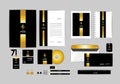 Gold, black and silver corporate identity template for your business 1 Royalty Free Stock Photo