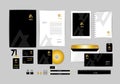 Gold, black and silver corporate identity template for your business 3 Royalty Free Stock Photo