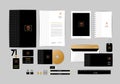 Gold, black and silver corporate identity template for your business 10 Royalty Free Stock Photo