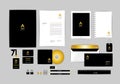 Gold, black and silver corporate identity template for your business 5 Royalty Free Stock Photo