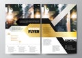 Gold black stripe for Minimal Poster Brochure Flyer design Layout vector template Royalty Free Stock Photo