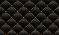 The Gold and Black Texture of the Leather Quilted Skin