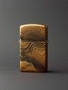 Gold and Black Wavy Design Lighter Against Gray Background Royalty Free Stock Photo