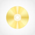 Gold blank compact disc Royalty Free Stock Photo