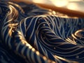 Gold and blue fabric