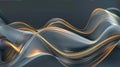 a gold and blue line, evoking the essence of environmental portraits with flowing forms and serene simplicity against a