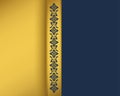 Gold Thai art design with blue velvet background