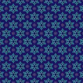 Gold blue star of david pattern Royalty Free Stock Photo