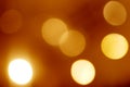 Gold blurred bokeh background, yellow, night, defocusing, spot, circle Royalty Free Stock Photo