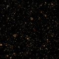 Gold bokeh on dark background. Glitter gold de-focused lights on black background. EPS 10 Royalty Free Stock Photo