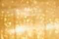 Gold bokeh sparkle glitter abstract patterns for Christmas and Happy new year background Royalty Free Stock Photo