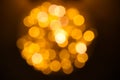 Gold bokeh sparkle  night light bulb abstract  background Royalty Free Stock Photo