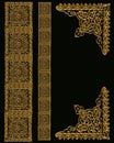 Gold Border Designs on Black