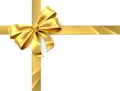 Gold Bow Gift Royalty Free Stock Photo