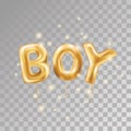 Gold boy balloons