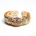 Gold Plated Bracelet With Colorful Kodak Aerochrome Inspired Design