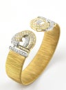 Gold bracelet with diamonds