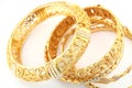 Gold bracelets 3 Royalty Free Stock Photo