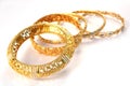 Gold bracelets 8 Royalty Free Stock Photo
