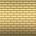 Gold brick wall, 3d render