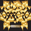Gold bright polygonal vector abstract background Royalty Free Stock Photo