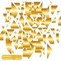 Gold bright polygonal vector abstract background Royalty Free Stock Photo