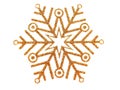 Gold brocade snowflake