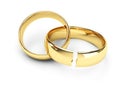 gold broken wedding rings