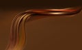 Gold bronze wave on brown Abstract background Royalty Free Stock Photo