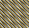 Silver and Gold Kevlar Carbon Fiber Vector Seamless Pattern